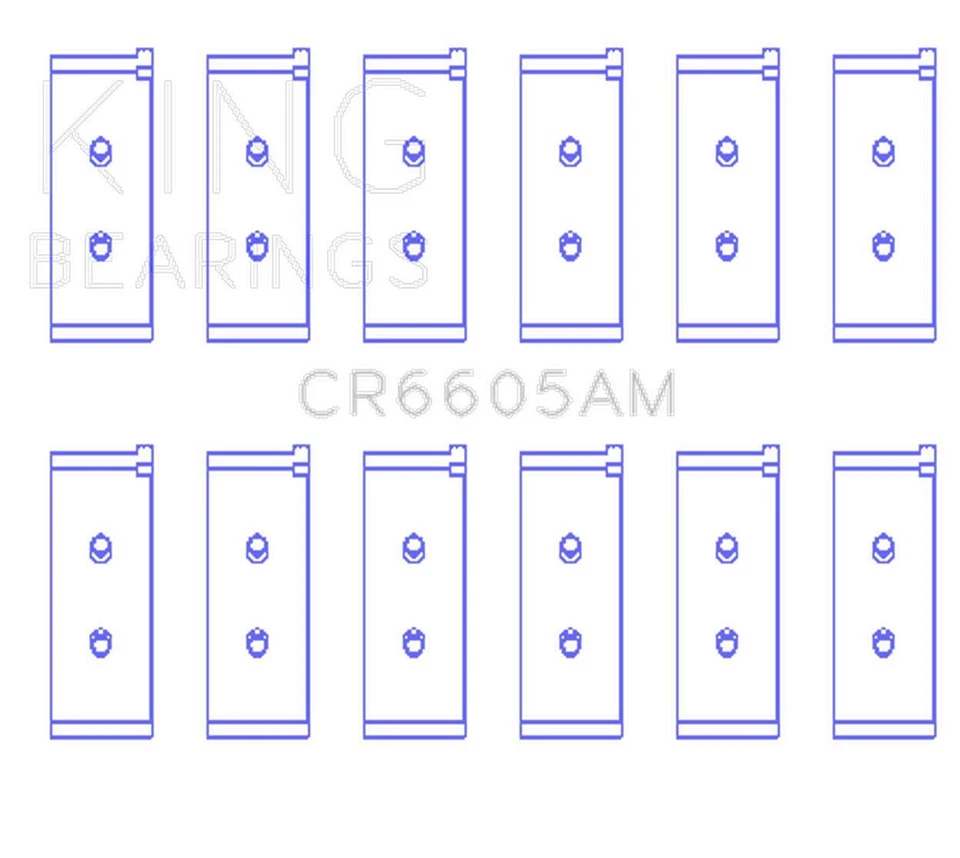 Juego de rodamientos de biela King Engine CR6605AM PARA TOYOTA CROWN 2000 M Foto 4 de 4