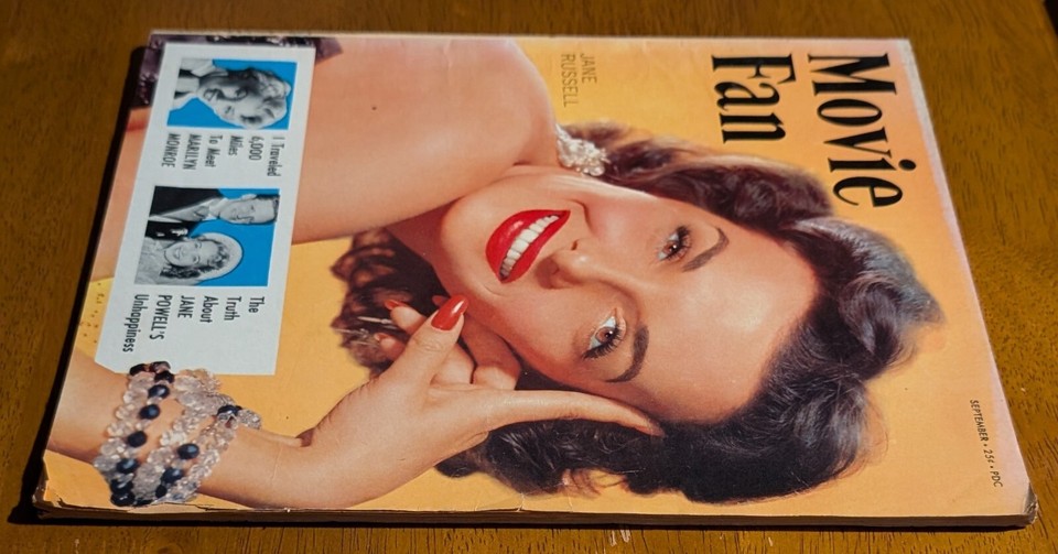 Vintage Movie Fan Magazine September 1953 Jane Russell, Marilyn Monroe ...