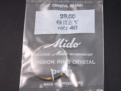 23.00mm Grey Tension Ring Ref#40 Mido Vintage Watch Crystal Permafit Waterproof