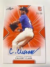 Calvert Clark 2021 Leaf Perfect Game Orange Autograph #/30 03