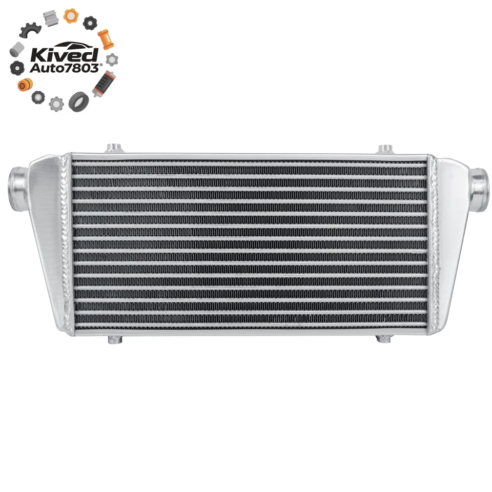 Aluminum Universal Turbo Front Mount Intercooler 2.2" inch/Outlet 25"x10"x3 - Image 3 of 4