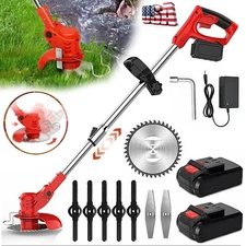Cordless Weed Eater 1000W Electric Brush Cutter Lawn Edger Grass String Trimmer