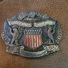 USA Constitution Commemorative Belt Buckle Limited Edition 200th Anniversary