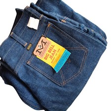 New Vintage Men's Bellbottom Jeans 33x30 Maverick Big Blue Bell Deadstock 1970's