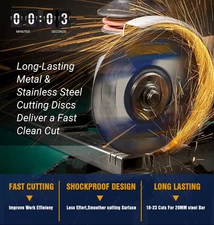 5 Cut off Wheel - Stainless Steel & Metal Thin Cutting Discs 4.5" x 3/64" x 7/8"