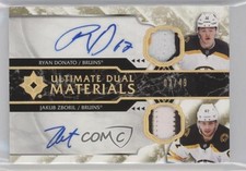 2018-19 Ultimate Collection Dual Material 2/49 Ryan Donato Jakub Zboril Auto 4p5