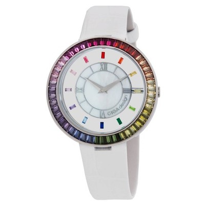Ciga Design Sparkle Quartz Crystal White Dial Ladies Watch D022-SIRB-1WH