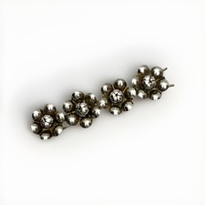 Vintage Sterling Silver 925 Hair Barrette Clip 3D Flower Design Taxco 
