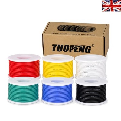 Komplettes 22 AWG Silikonkabel-Set - 6 Farben, 48m Länge für saubere Verbindungen