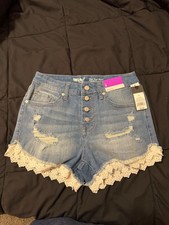 NWT Women's Blue Mossimo Denim Jean Shorts Super Stretchy Size 6/28