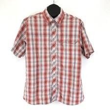 Eddie Bauer Travex Button Up Shirt Men's Large Plaid Short Sleeve Outdoor Hiking