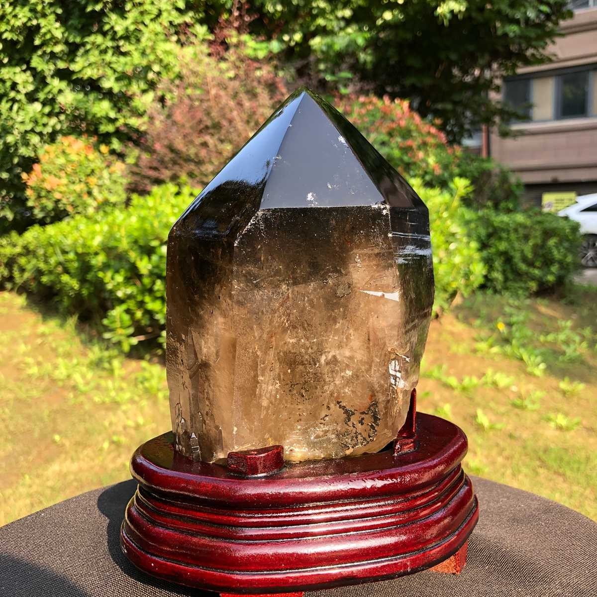 5.45LB Natural Black Crystal Quartz Mineral Specimen Healing Reiki 2503