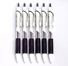 Uni Jetstream Standard Ballpoint Pen, 0.5 Mm, Black Ink, White Body, 6 Pens Per