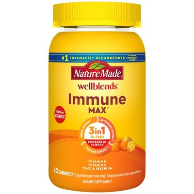 Nature Made Wellblends ImmuneMAX Gummies, 42 Count (Pack of 1), Orange 