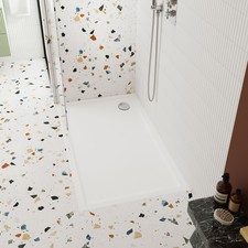 Image of Pearlstone Slip Resistant Rectangular Shower Tray 1100mm x 800mm