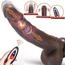 Waterproof Licking Vibrator Heating Thrusting-Rotating Dildo-For Women-Lubricant