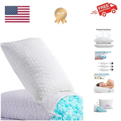 Shredded Memory Foam Pillows for Sleeping,Bed Pillows Queen Size Set of 2 Pac...