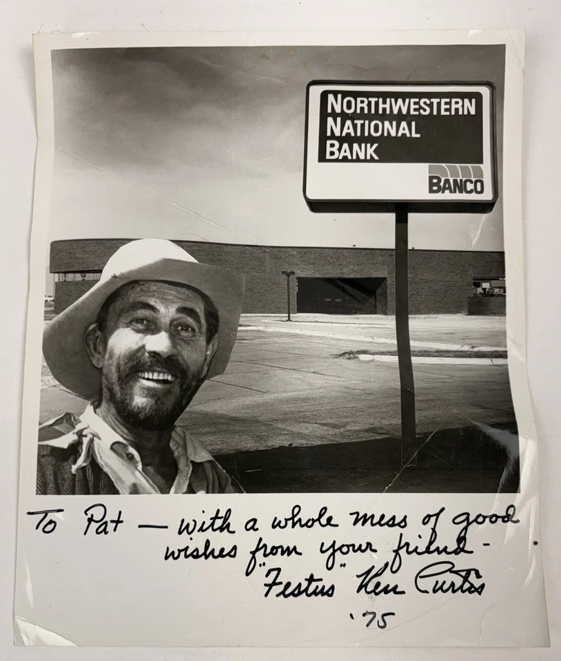 Gunsmoke Actor Ken Curtis Festus Original Signed/Personalized 8"x10" Photo 1975 - Image 2 of 4