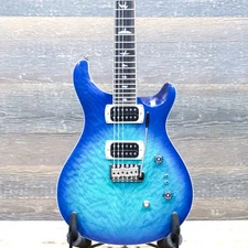PRS SE Custom 24-08 Quilt Maple Top Lake Blue Electric Guitar w/Bag #H053854