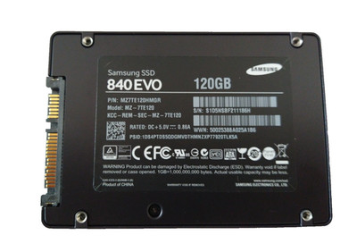 SAMSUNG 120GB SSD SATA 840 EVO MZ-7TE120 S/N: S1D5NSBF21186H #NFP3083