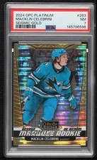 2024-25 O-Pee-Chee Platinum Seismic Gold 12/50 Macklin Celebrini #263 PSA 7 0pi6