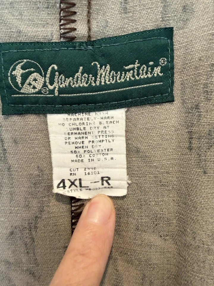 Mono con tirantes de caza de roble musgo vintage para hombre 4XL árbol camuflaje Gander Mountain EE. UU. Foto 4 de 4