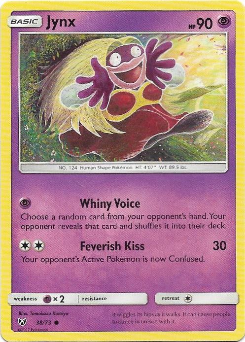 Jynx 38/73 Common Shining Legends Pokemon Near Mint