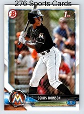 2018 Bowman Draft Osiris Johnson Miami Marlins #BD-103 1st Bowman