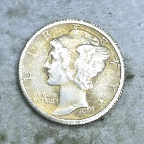 1921 Mercury Dime 10C Silver Circulated US Coin Uncertified Business Strike