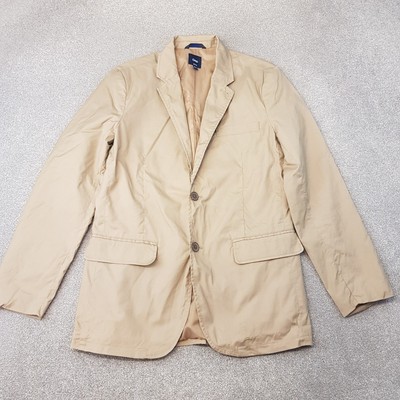Gap Herren Jacke Medium Beige Blazer Unstrukturiert Chore Worker Utility Sommer