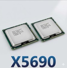 Matched Pair 2 Intel Xeon X5690 3.46GHz 6-Core SLBVX LGA1366 Server CPUs