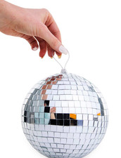 lightweight mini 4" diameter Mirror Disco Ball/gift holder, opens up