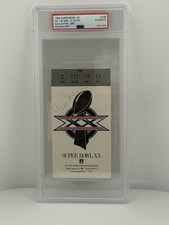 1986 Super Bowl XX Stub Silver Variation PSA Gale Sayers Autograph