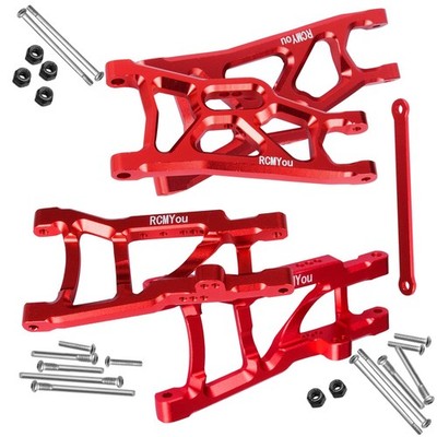 RC Aluminum Front Rear A-Arms for 1/10 Rustler VXL Stampede VXL 2WD Red