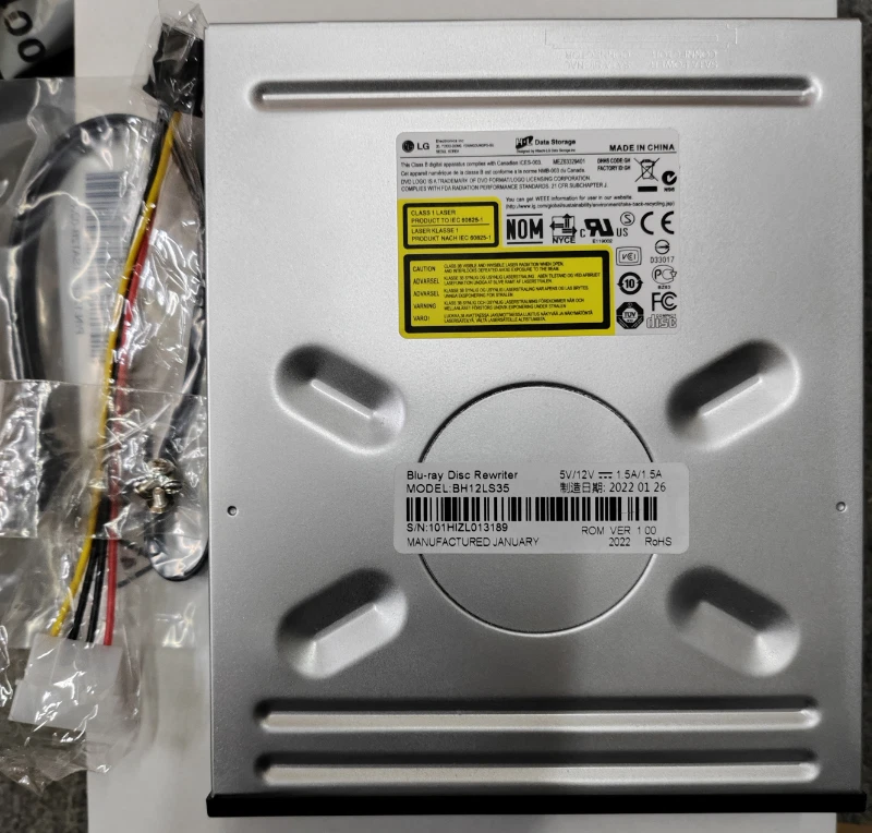 NEW LG/HL BH12LS35 12X SATA Blu-Ray burner DVDRW Internal Drive w/ 3D Player - Image 2 of 4