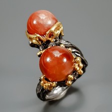 Jewelry Natural Rutilated Quartz Ring 925 Sterling Silver Size 7 /R432054