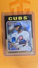 CRIMP ERROR (MISCUT) Topps Heritage High Number Alexander Canario RC SP