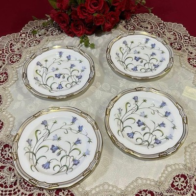 Spode Campanula Dessert Plate Set of 4 Bone China Tableware 6.1'' / 15.5cm