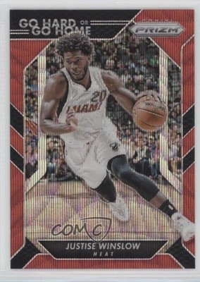 2016-17 Panini Prizm Go Hard or Go Home Ruby Wave Prizm Justise Winslow #12 0b3