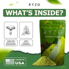 Organic Ryze MUSHROOM MATCHA COFFEE NWT 180g- 30 Servings Instant Coffee 6.34 Ou
