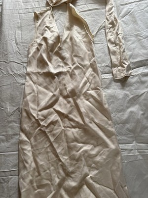 Massimo Dutti Midi Dress Size S New With Tags Ivory Color Wool Blend