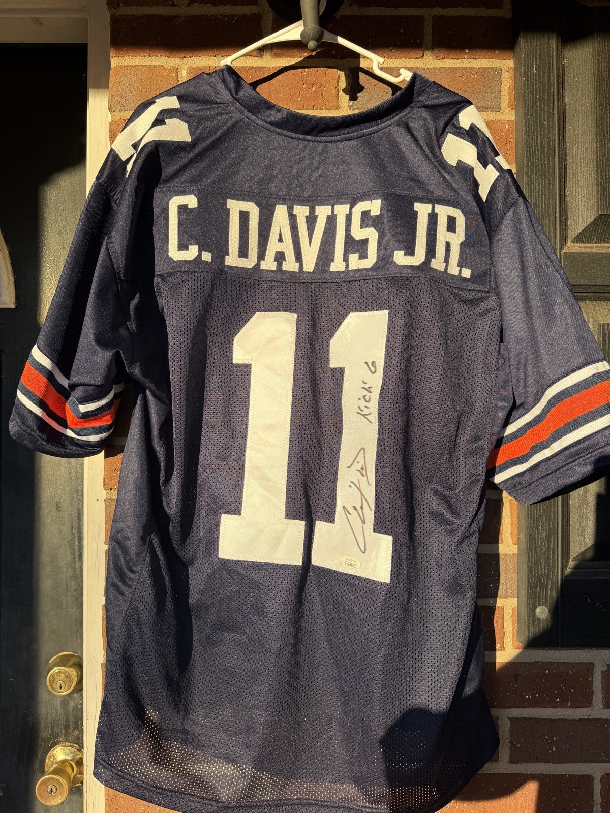 Chris Davis Jr. Autographed Signed Auburn Tigers / Auburn Blue College Football Jersey 