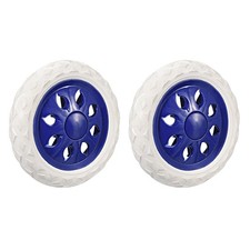 Shopping Cart Wheels Trolley Caster Replacement 6.5" Diameter Blue 2pcs