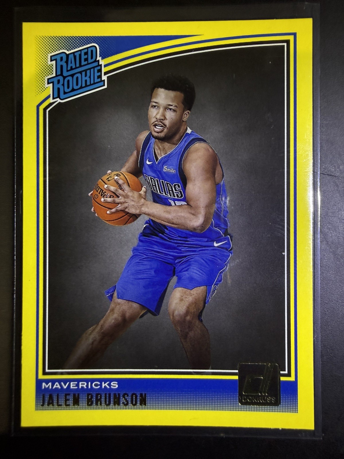 2018-19 Panini Donruss - Rated Rookies Jalen Brunson #179 Yellow Flood (RC)