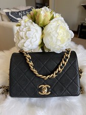 Pre-owned Chanel Black Fashion Therapy in Small Caviar