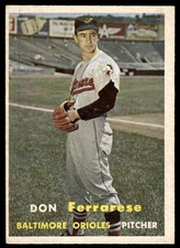 1957 Topps #146 Don Ferrarese Baltimore Orioles VGEX 50711