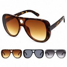 Aviator Sunglasses for Men Women Thick Frame UV400 Oversized Fashion Shield