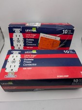 2x 10pk LEVITON ECBR1-WMP LEVER EDGE 15A 125V DUPLEX OUTLET COMMERCIAL GRADE