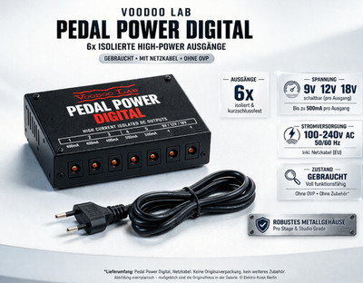 Voodoo Lab Pedal Power Digital bis zu 6 High Power Pedale 6x Outputs | 400mA