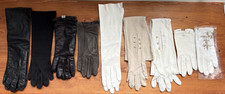 Lot of 9 Quality Vintage Women  s Gloves France Italy Japan Most 7-1/2  READ 
